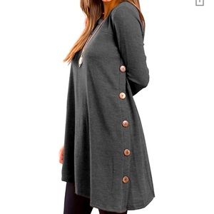 IGenjun long sleeve tunic dress